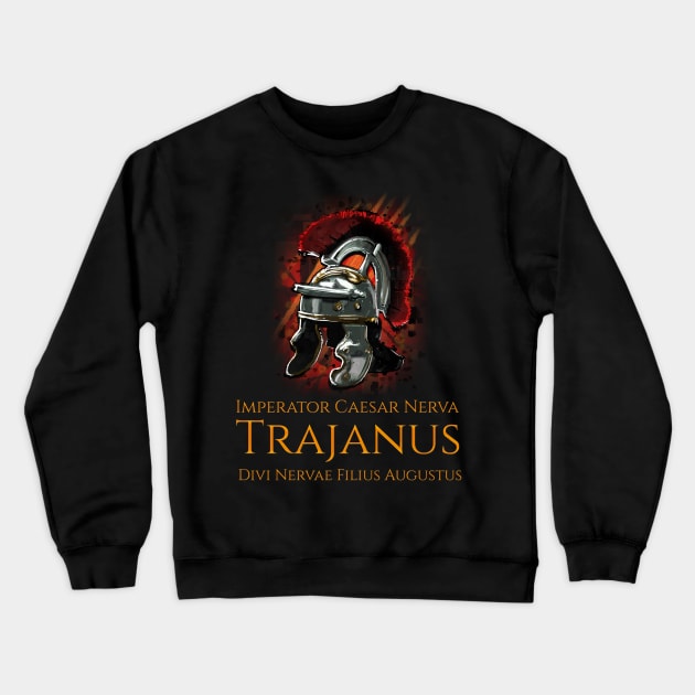 Trajanus Roman Legionary Helmet Crewneck Sweatshirt by Styr Designs